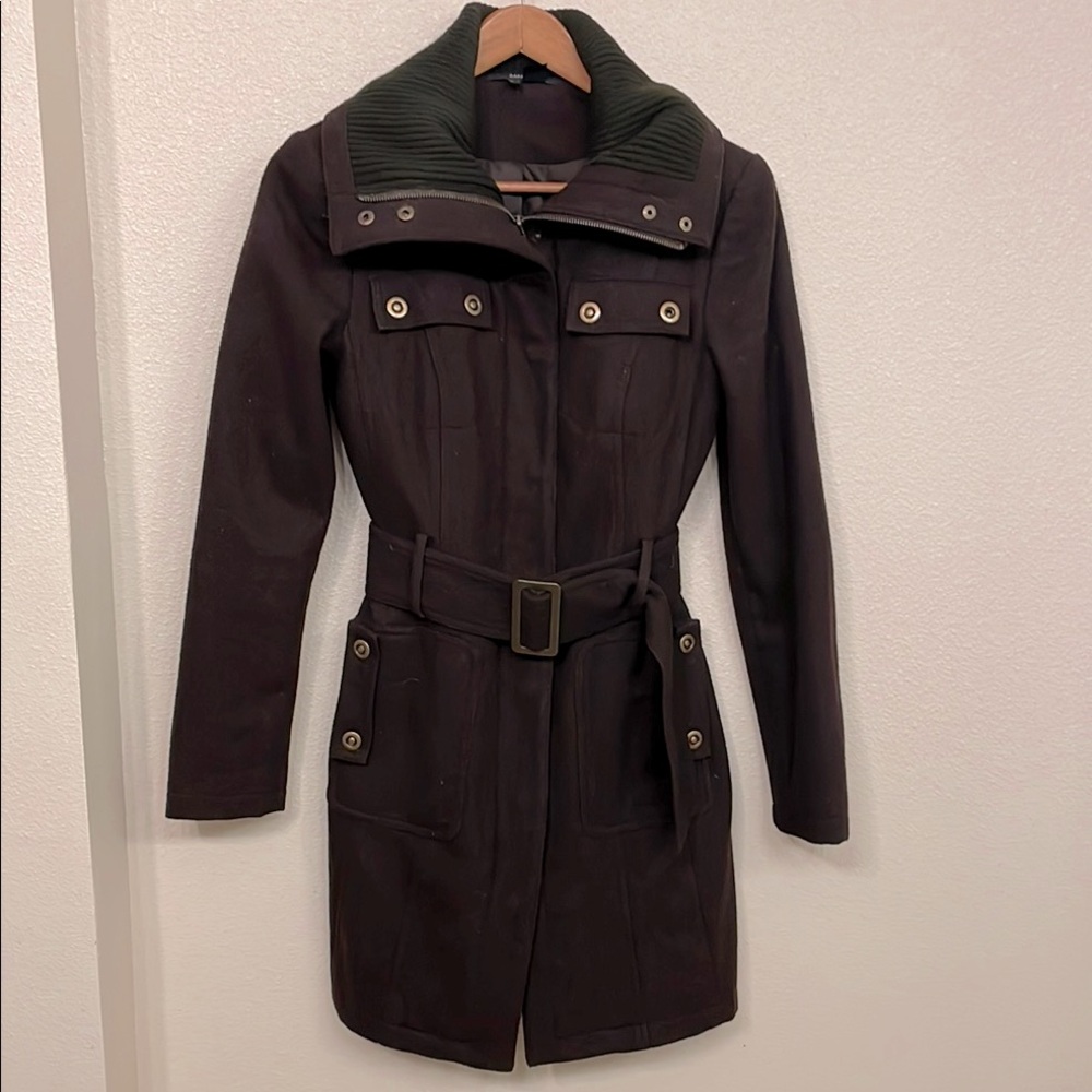 Zara Women's Dark Brown Belted Coat